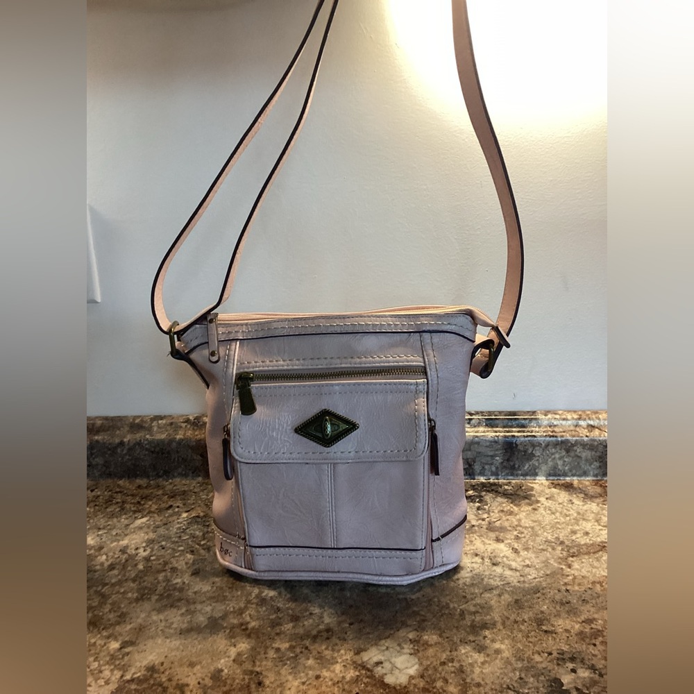 Born Of Concept BOC Pink Crossbody Purse Lots Of Pockets Built In Wallet